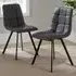 Leia Set of 2 Dining Chairs - Grey, PU