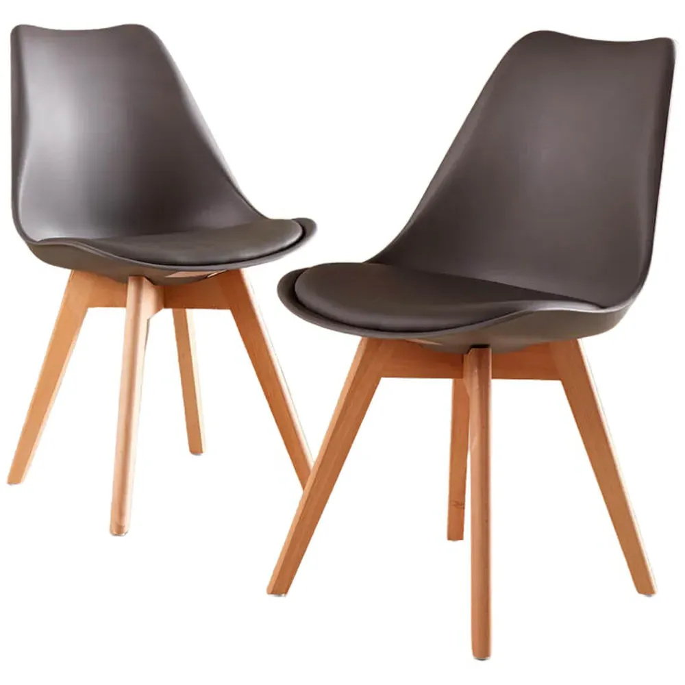 Lisbon Set of 2 Dining Chairs - Grey