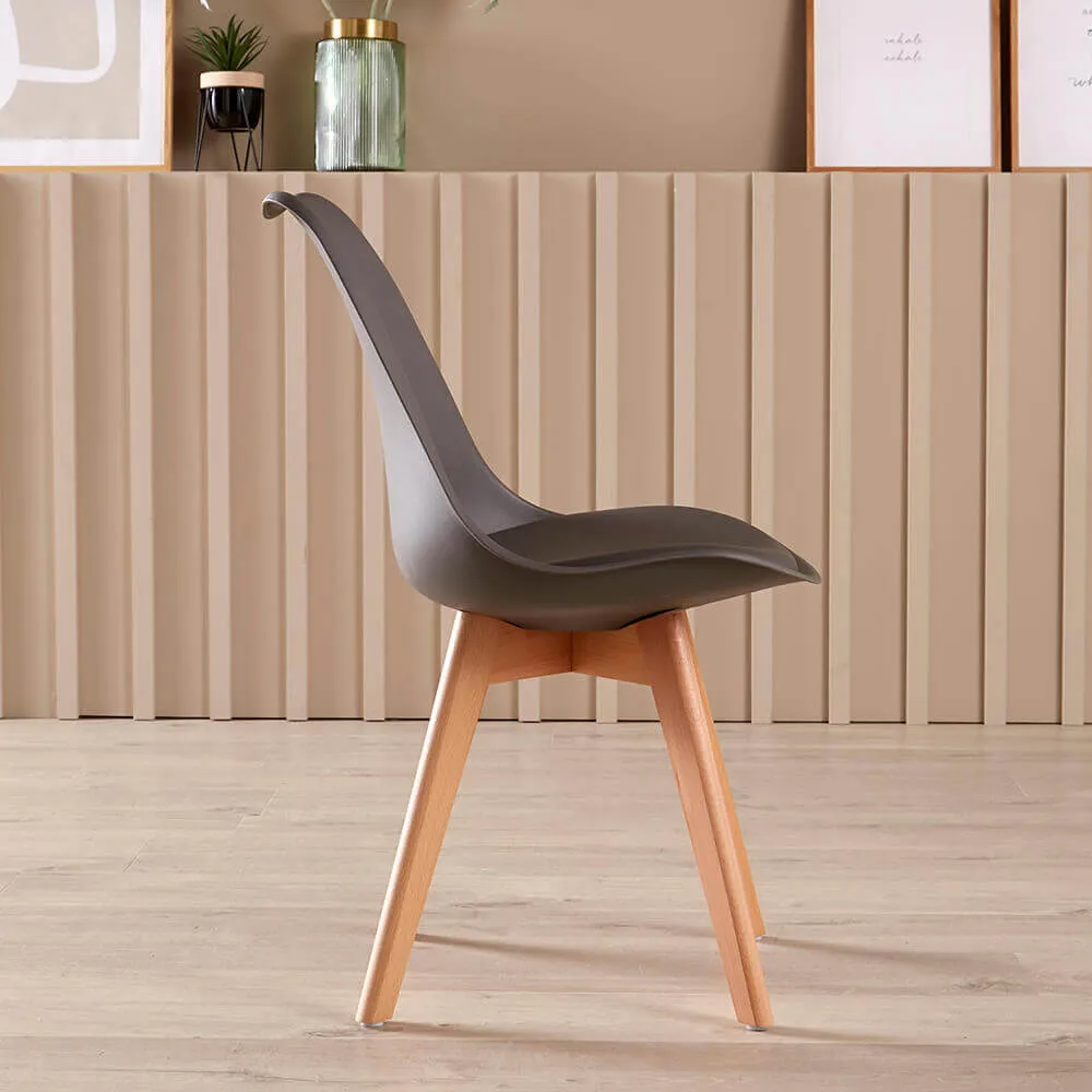 Lisbon Set of 2 Dining Chairs - Grey