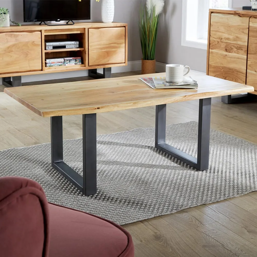 Live Edge Coffee Table - Multi, Acacia