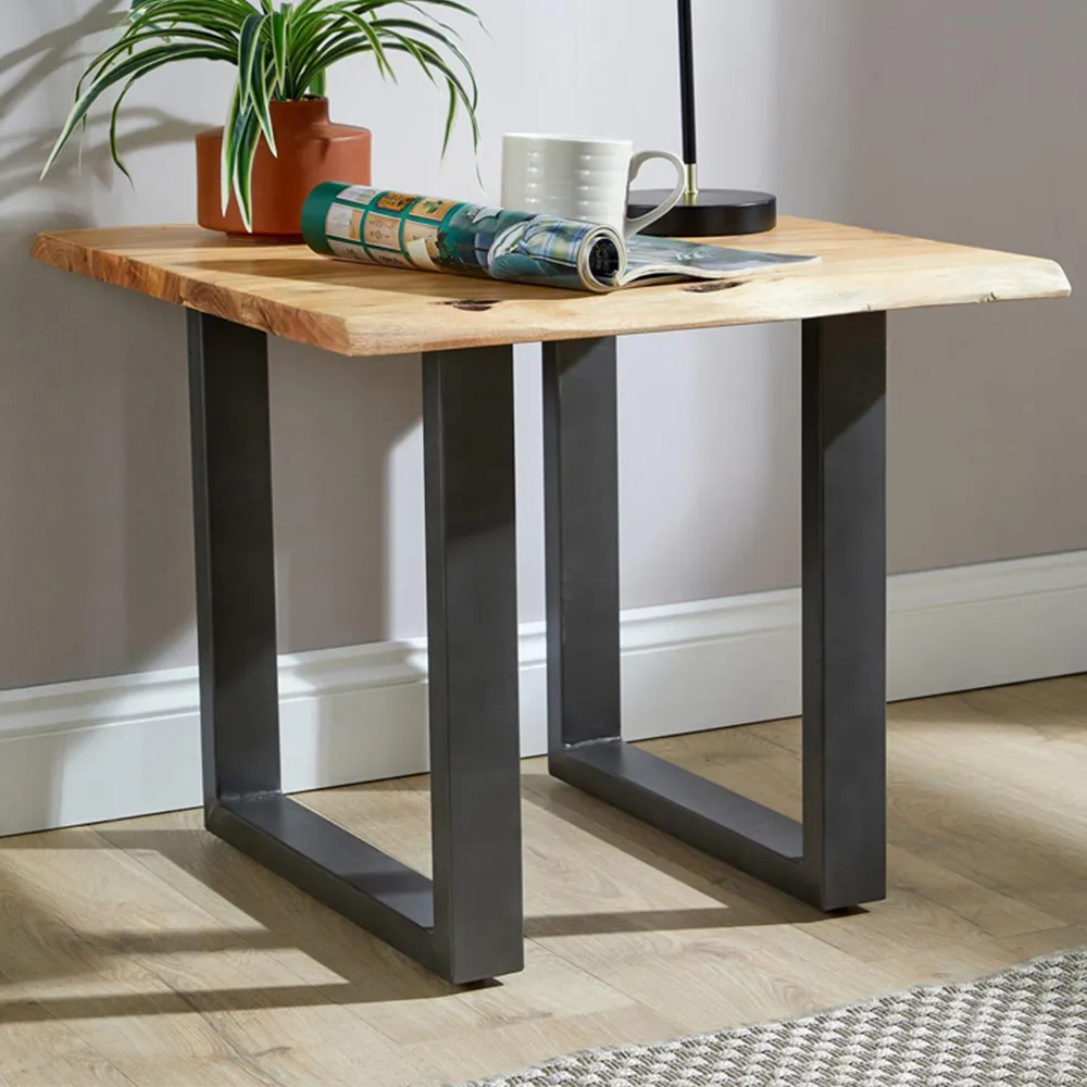 Live Edge Lamp Table - Multi, Acacia image