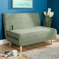 Lorena Double Sofa Bed with Clic Clac - Green, Polyester