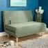 Lorena Double Sofa Bed with Clic Clac - Green, Polyester