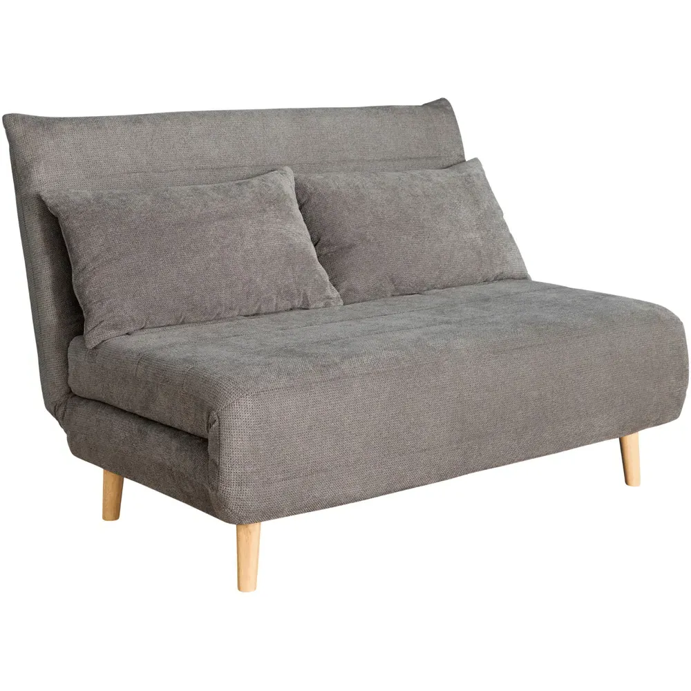 Lorena Double Sofa Bed with Clic Clac - Grey, Polyester