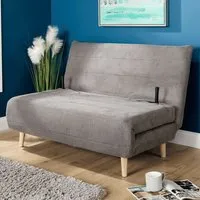 Lorena Double Sofa Bed with Clic Clac - Grey, Polyester
