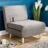 Lorena Single Sofa Bed with Clic Clac - Grey, Polyester