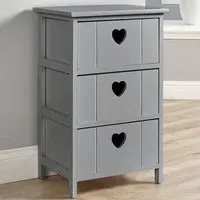 Lovestack 3 Drawer Storage Unit - Grey