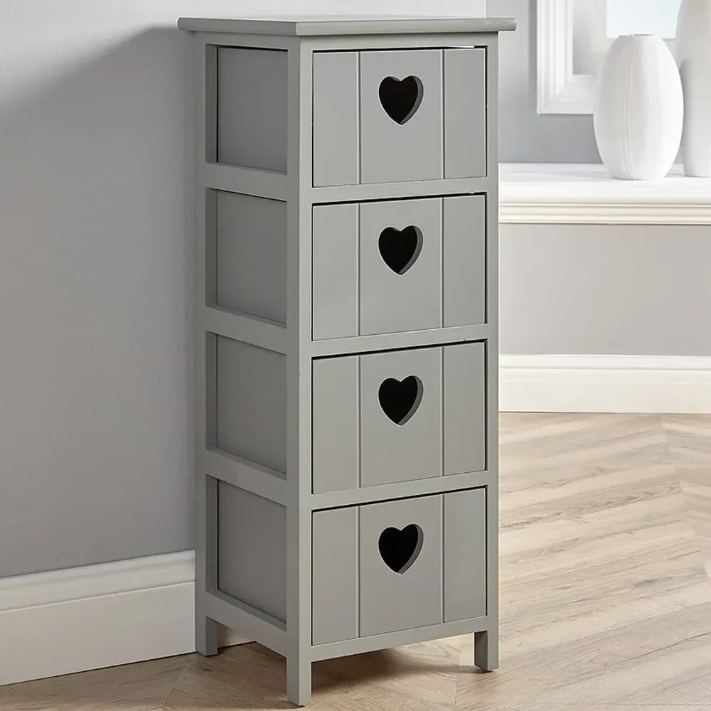 Lovestack 4 Drawer Storage Unit - Grey image