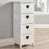 Lovestack 4 Drawer Storage Unit with Heart Handles - White