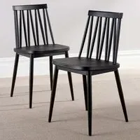 Lucy Set of 2 Dining Chairs - Black