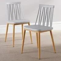 Lucy Set of 2 Dining Chairs - Grey