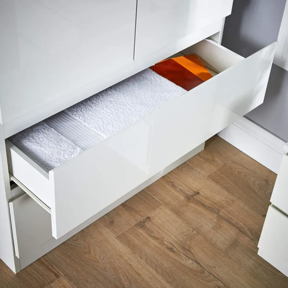 Lugano 2 Door 2 Drawer Wardrobe - White