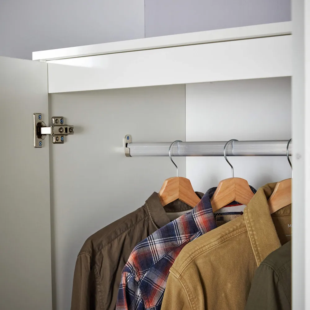 Lugano 2 Door 2 Drawer Wardrobe - White