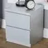 Lugano 2 Drawer Bedside Table - Grey