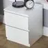 Lugano 2 Drawer Bedside Table - White