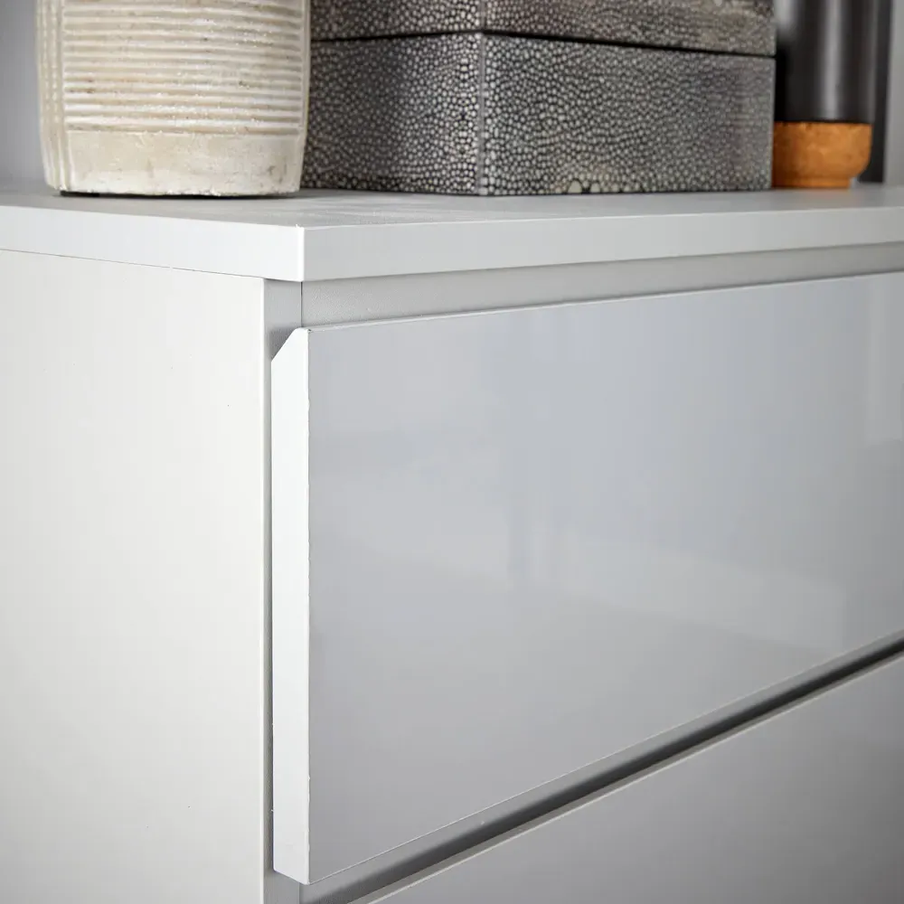 Lugano 4 Drawer Chest of Drawers - Grey