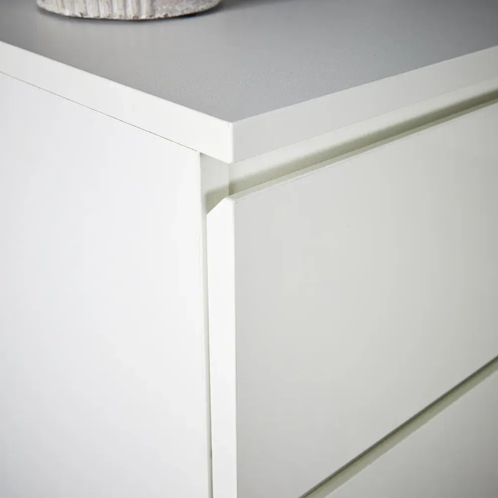 Lugano 4 Drawer Chest of Drawers - White