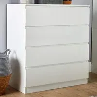 Lugano 4 Drawer Chest of Drawers - White