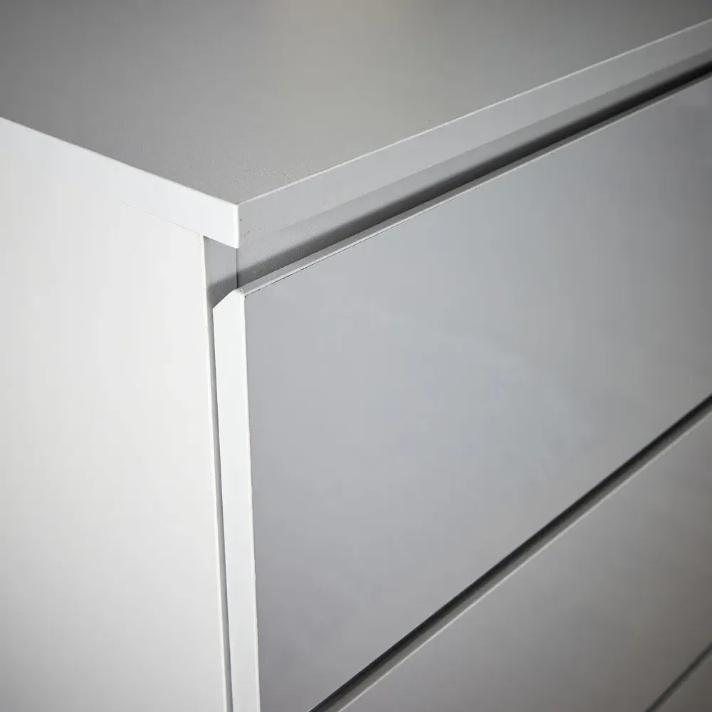 Lugano 6 Drawer Wide Chest of Drawers - Grey