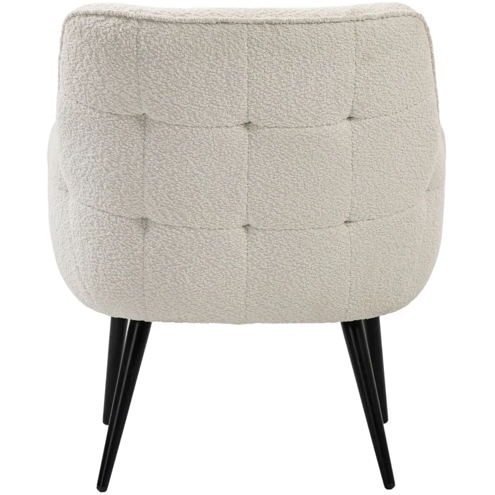 Luxe Boucle Accent Armchair - Cream