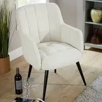 Luxe Boucle Accent Armchair - Cream