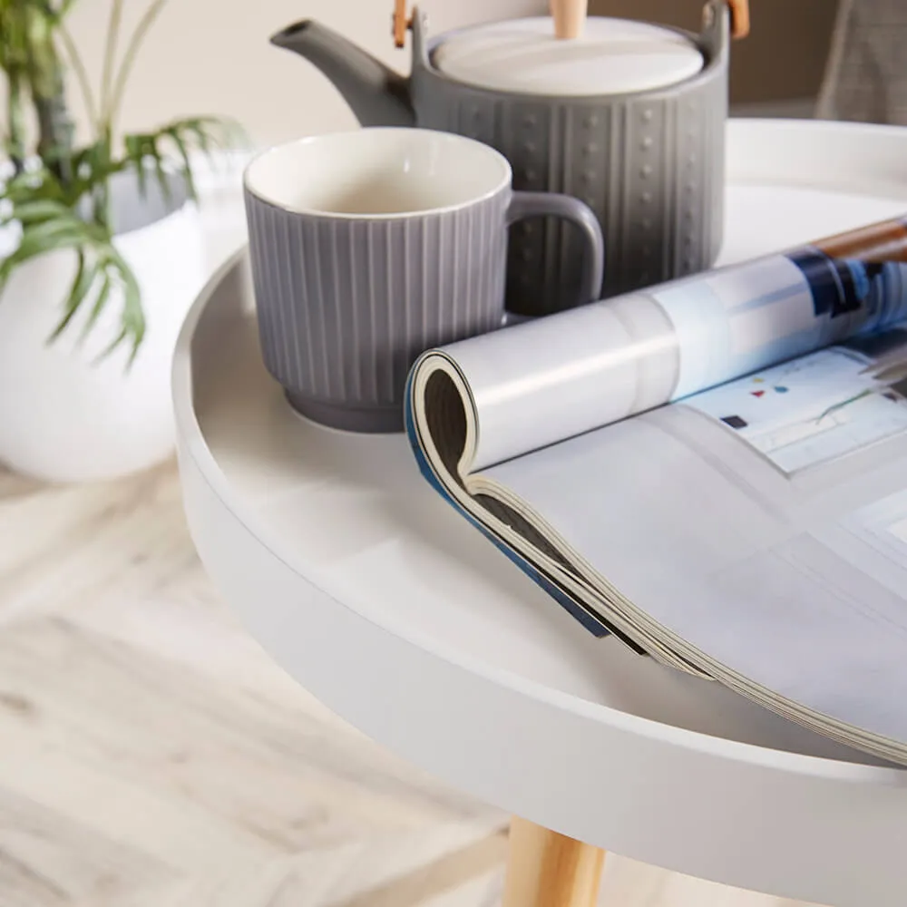 Marlow Accent Side Table - White, MDF
