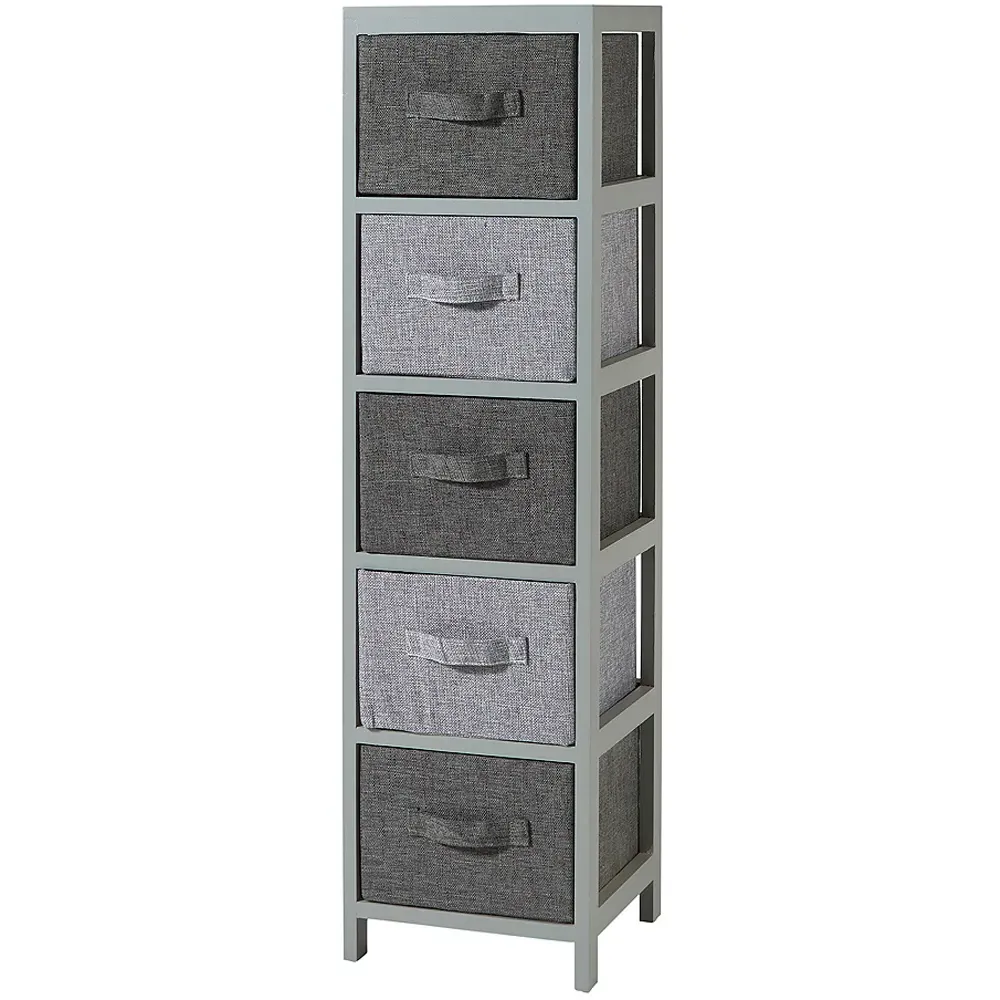 Metro 5 Drawer Chest of Drawers - Grey