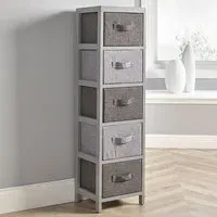 Metro 5 Drawer Chest of Drawers - Grey