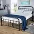Minerva Double Bed Frame - Black, Metal