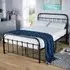 Minerva Small Double Bed Frame - Black, Metal