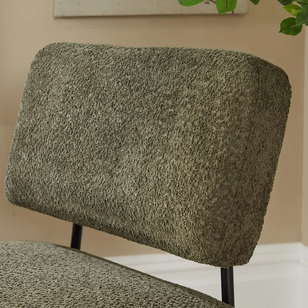 Montana Boucle Chair - Olive
