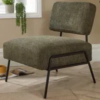 Montana Boucle Chair - Olive