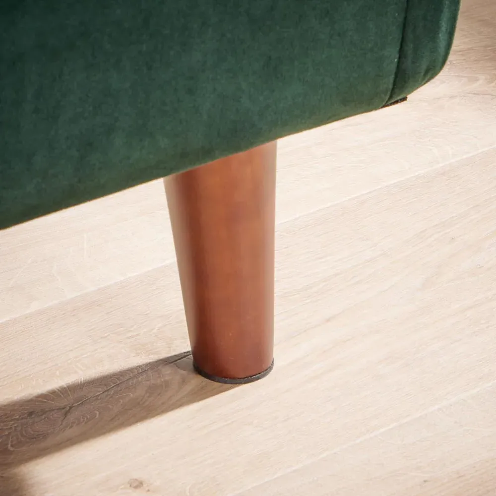 Morella 2-Seater Folding Sofa Bed - Green, Velvet