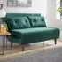 Morella 2-Seater Folding Sofa Bed - Green, Velvet