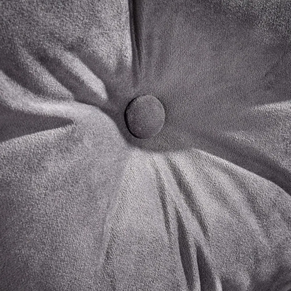 Morella 2 Seater Folding Sofa Bed with Pillows - Grey, Velvet