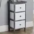 Mosbach 3 Drawer Storage Unit - Grey, Paulownia Wood