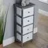 Mosbach 4 Drawer Storage Unit - Grey, Paulownia Wood