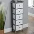 Mosbach 5 Drawer Storage Unit - Grey, Paulownia Wood