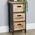 Mostyn 3 Drawer Chest of Drawers - Black, Oak