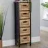 Mostyn 5 Drawer Storage Unit - Black, Oak Effect