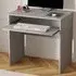 Newport Space Saving Office Desk with Keyboard Tray - Grey
