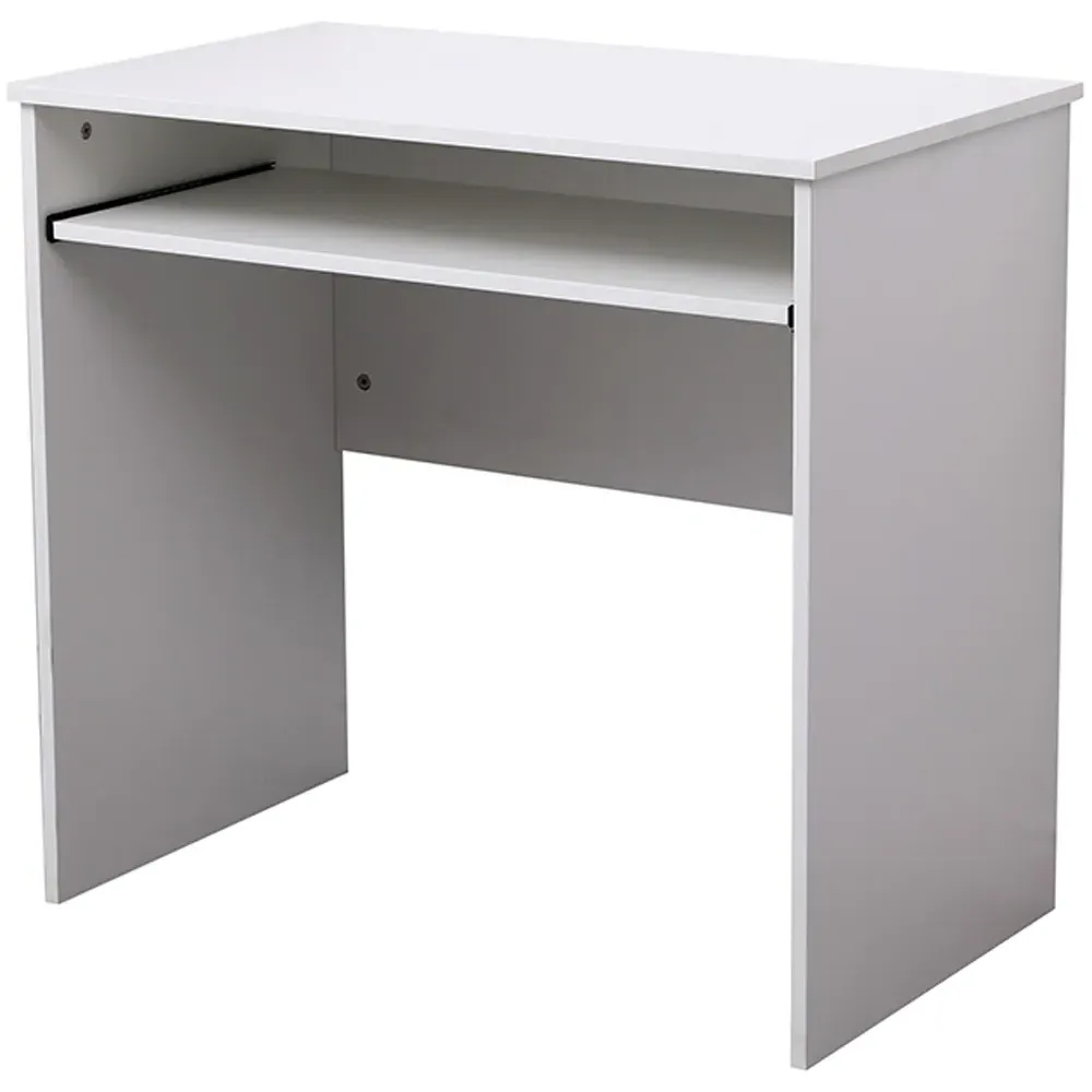 Newport Space Saving Office Desk with Keyboard Tray - White