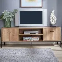 Oakmere 2 Door TV Unit - Brown, Oak Effect