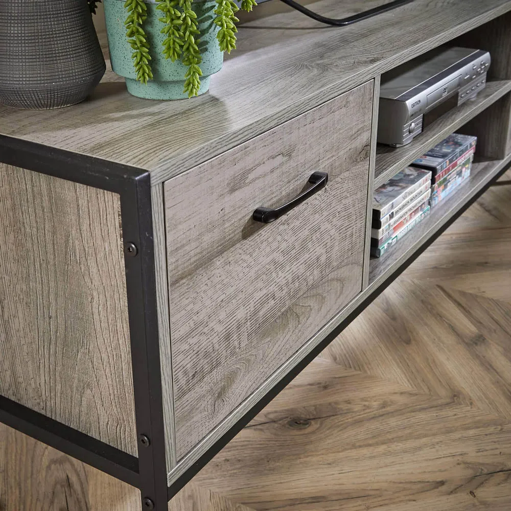 Oakmere 2 Door TV Unit - Grey