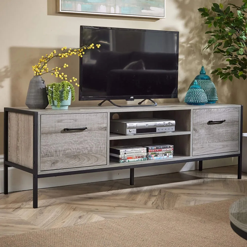 Oakmere 2 Door TV Unit - Grey