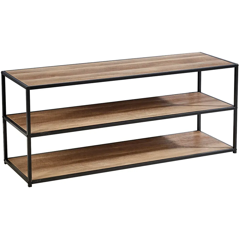 Oakmere 2 Shelf TV Unit - Black, Oak Effect