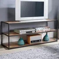 Oakmere 2 Shelf TV Unit - Black, Oak Effect