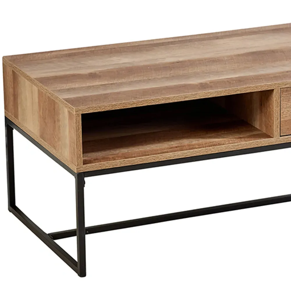 Oakmere Single Drawer Coffee Table with Shelf - Brown