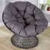 Oasis Round Papasan Chair - Dark Grey, Polyester