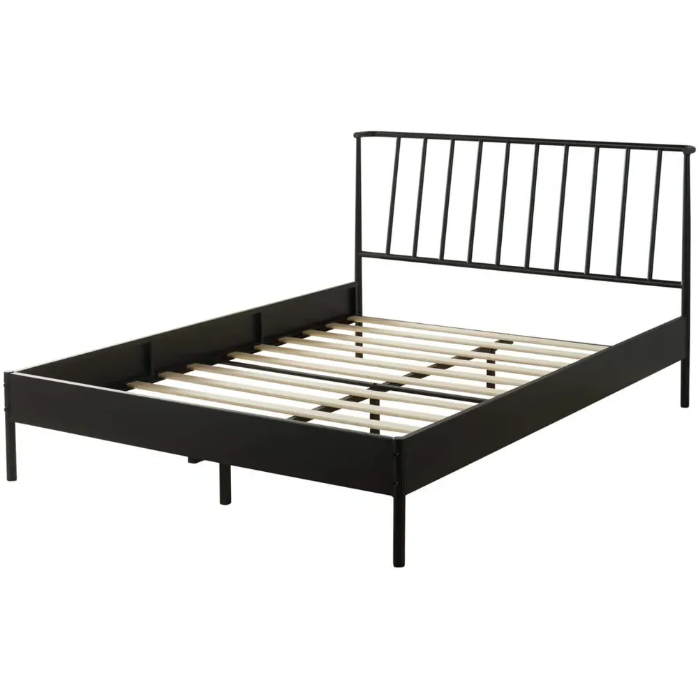 Odessa Double Platform Bed Frame - Black, Metal